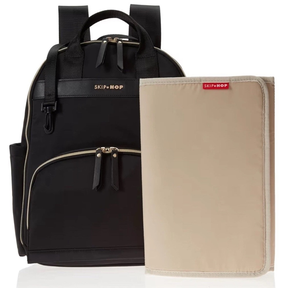 Skip Hop Black and Gold Diaper Bag Backpack - Picture 6 of 12